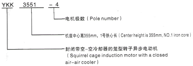 YKK系列(H355-1000)高压龙陵三相异步电机西安泰富西玛电机型号说明